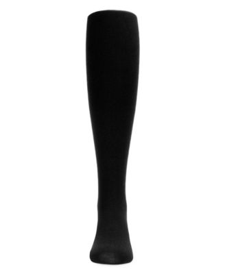 Girls Flocked Bow Backseam Opaque Tights