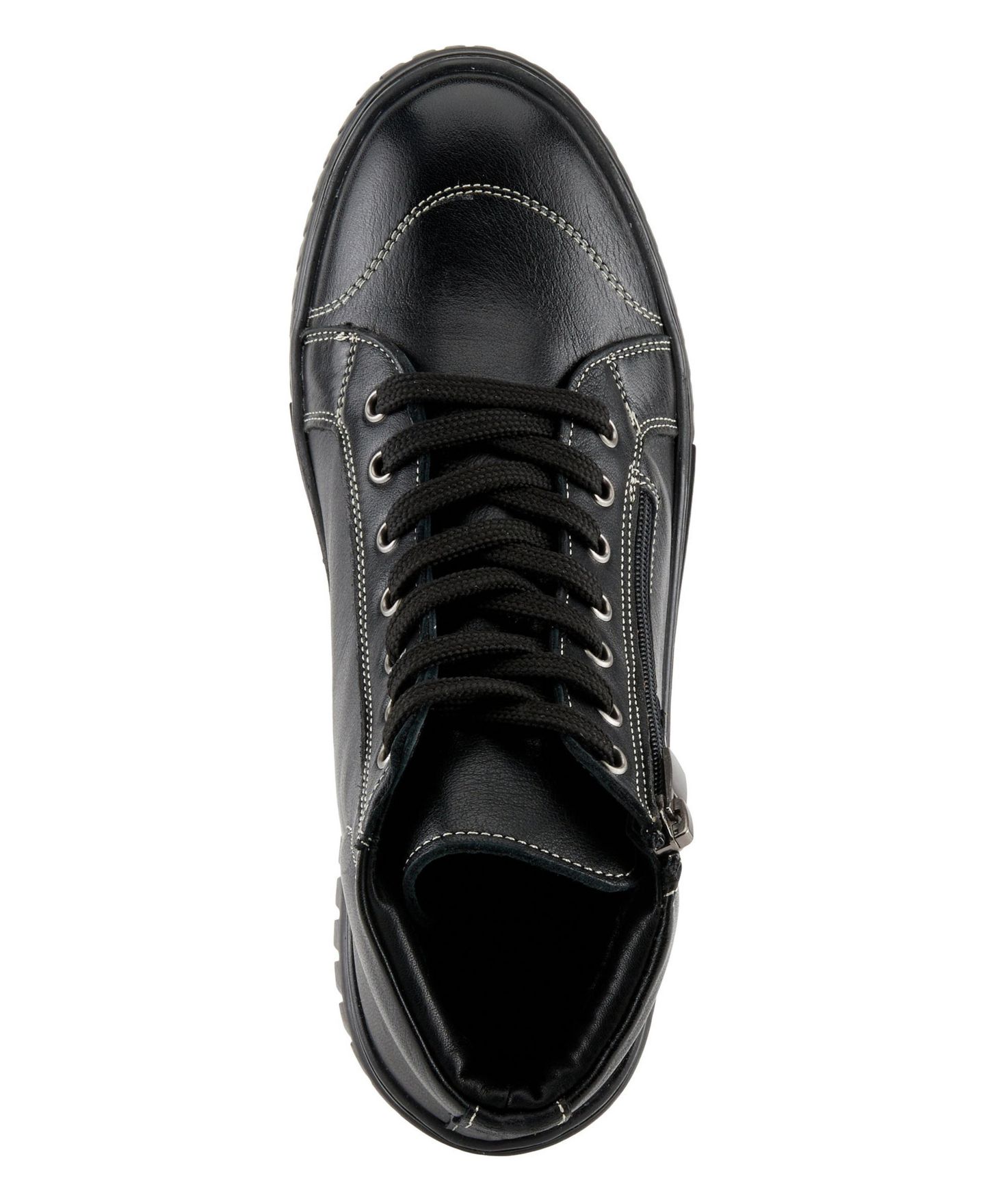 Женские кроссовки Spring Step Azura Loeva Leather High-Top Sneaker Boot with Removable Insole and Zipper Access, цвет: Чёрный — фото 3