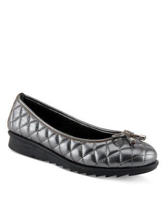 Ballequina Ballet Flat with Quilted Leather Upper