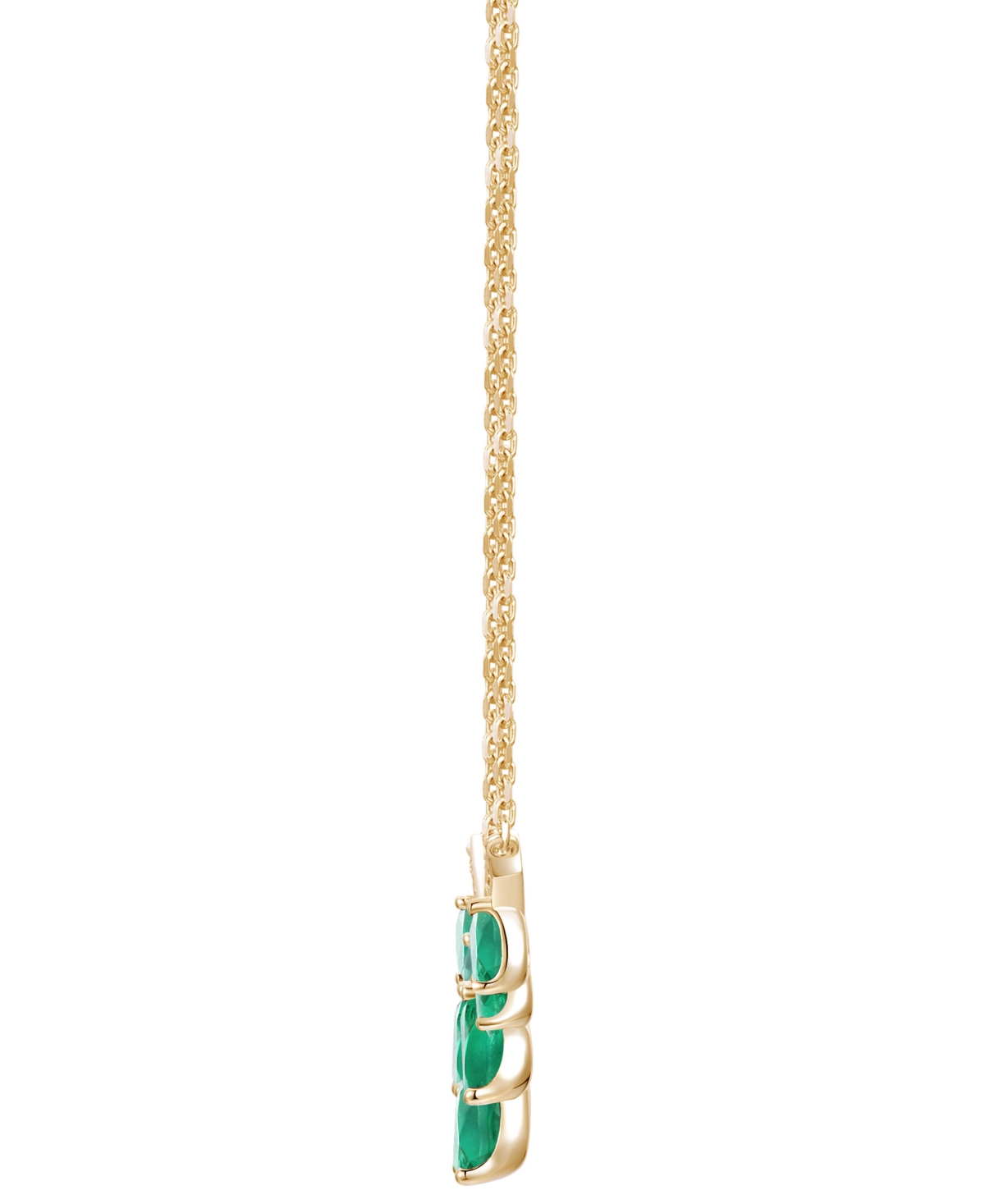 Macy's Gemstone And Diamond Necklace (1/3 Ct. T.w.) In 14k Gold And White Gold In Gold