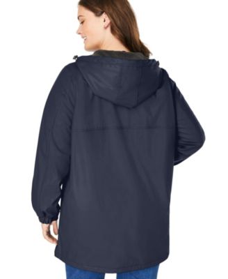 Plus Size Hooded Slicker Raincoat