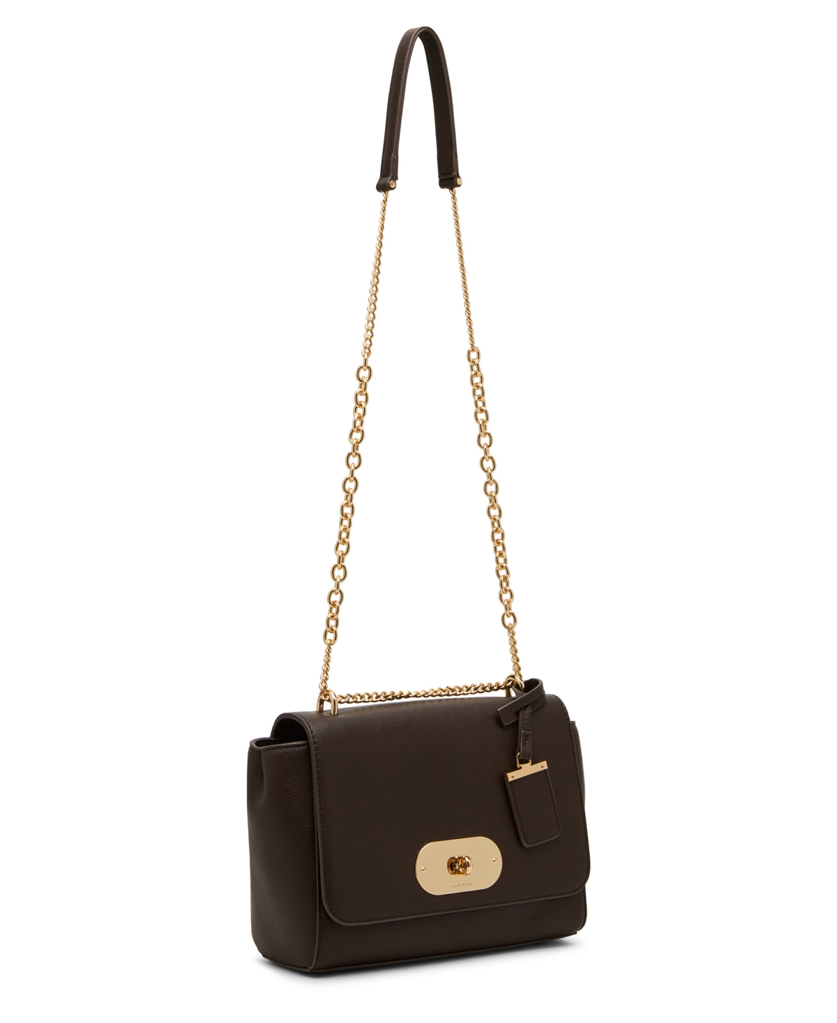 Anne Klein Flap Small Shoulder Bag In Brown