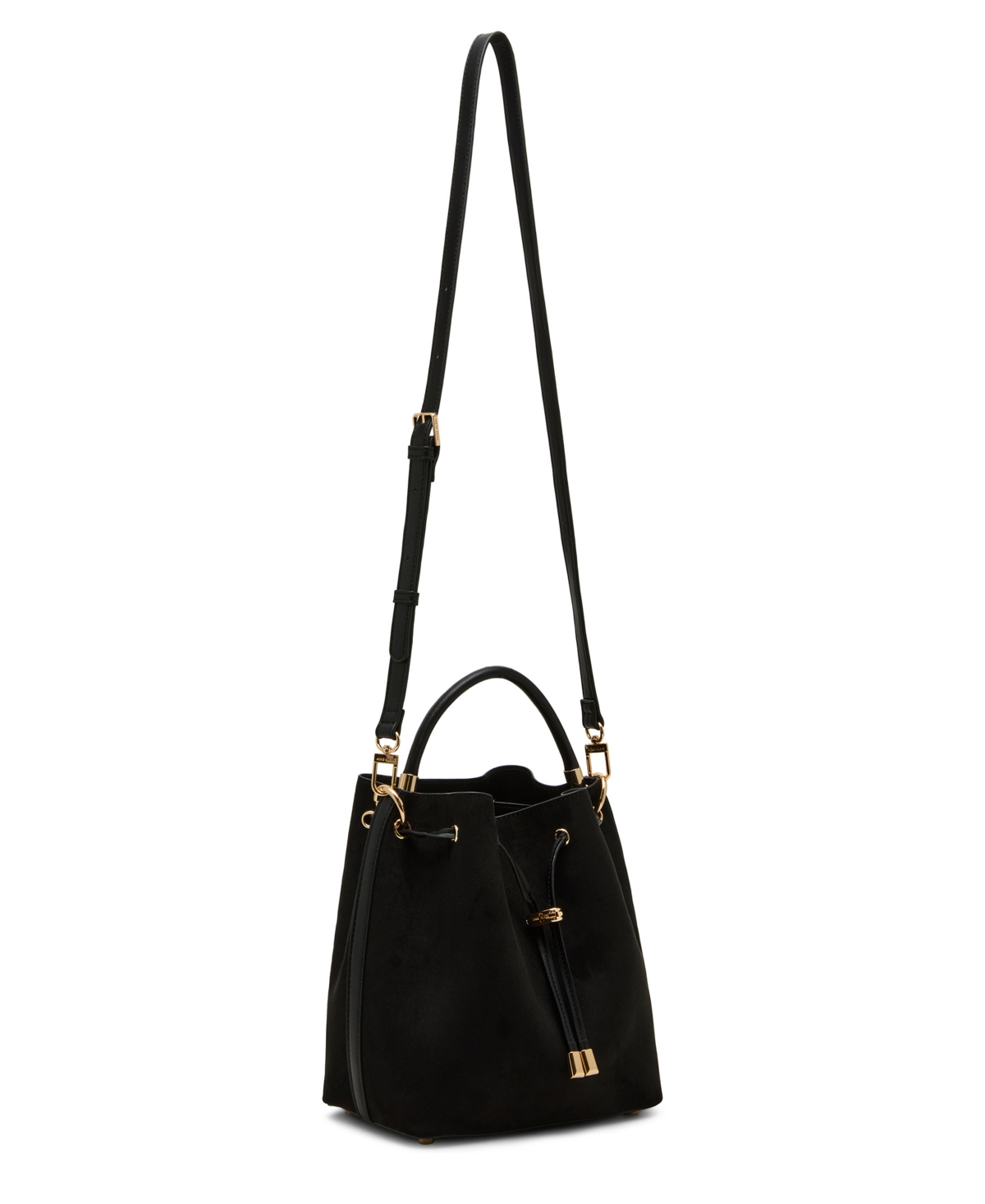 Anne Klein Convertible Strap Small Bucket Bag In Black
