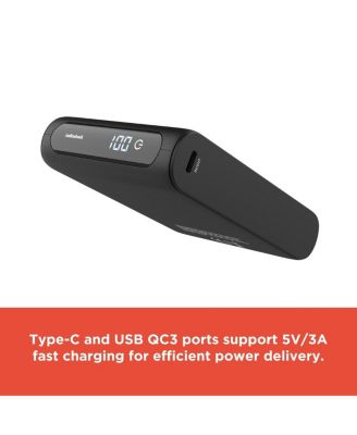 Portable Charger Power Bank 20,000 mAh 74 Watt Hour With Digital Display and USB A and USB C Fast Charging 2309276 Black