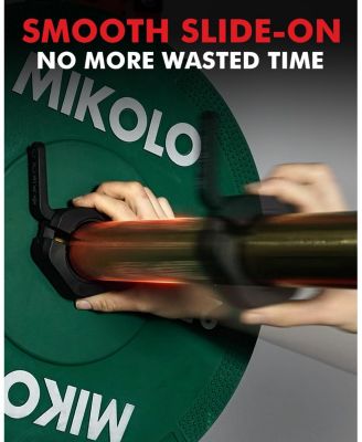 Barbell Clamps,2-Inch Olympic Barbell Clips with Anti-Slip TPR Lining and Quick Release for Home and Gym Use, (Red)