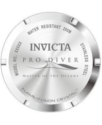 Men's 22075 Pro Diver  Quartz 3 Hand Black Dial Watch