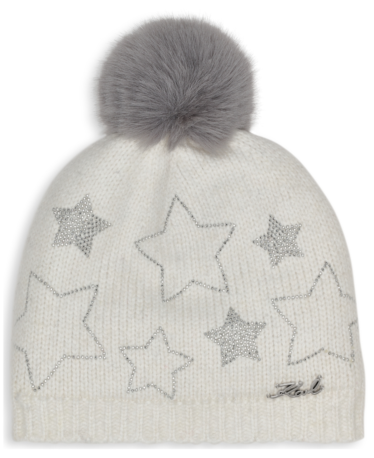 Karl Lagerfeld Paris Women's Studded Star Detail Beanie