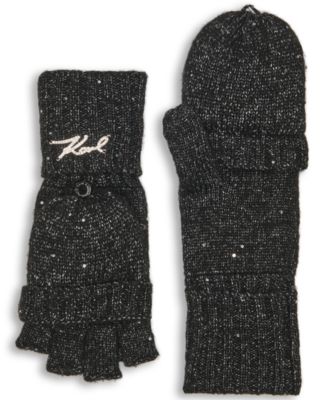 Women's Sequin Flip Top Gloves