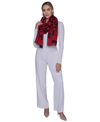 Women's Jumble Block Letter Blanket Scarf