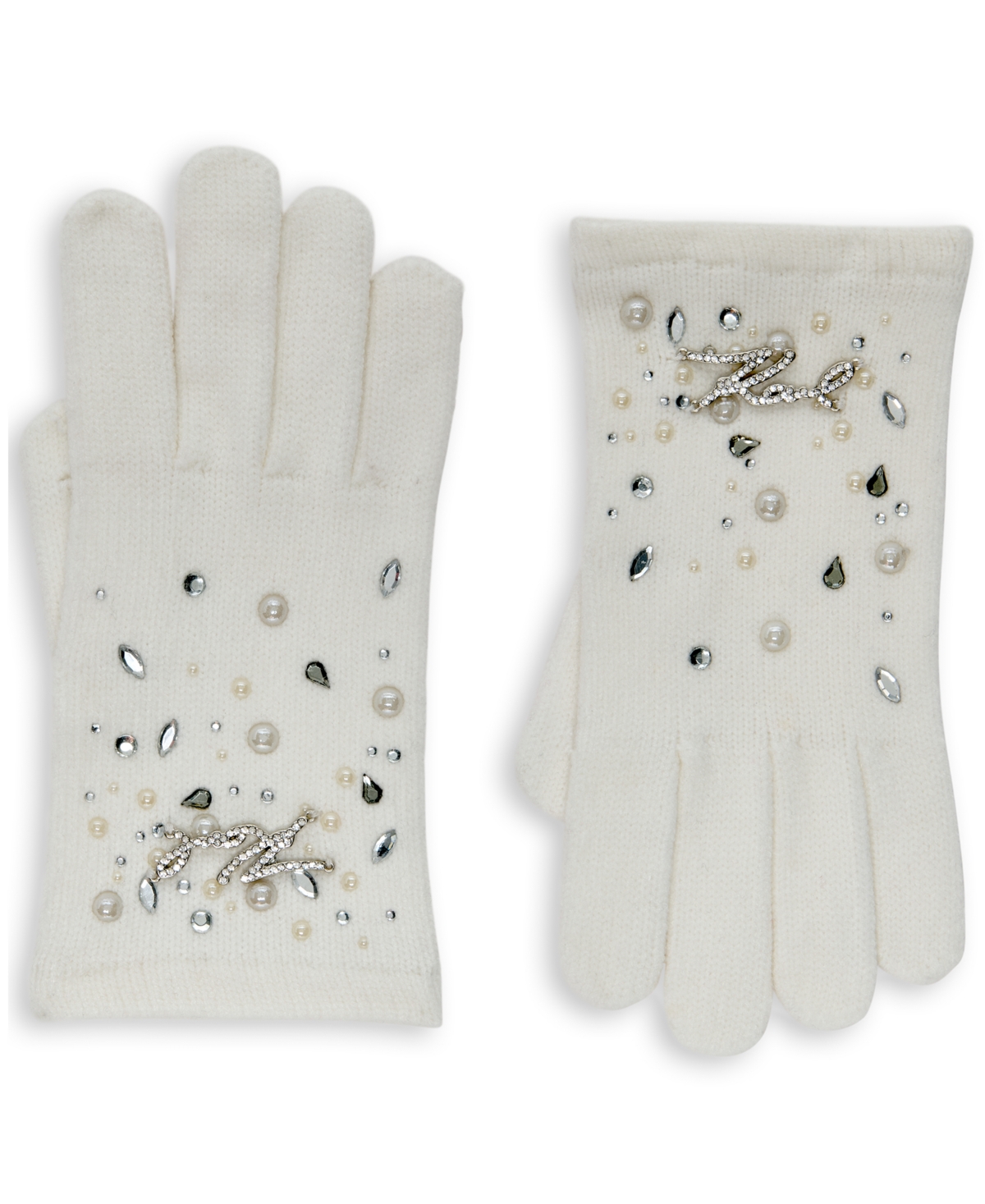 Karl Lagerfeld Paris Women's Krystal Tech Gloves