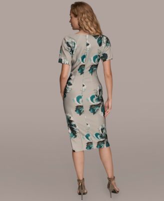 Women's Boat Neck Midi Dress