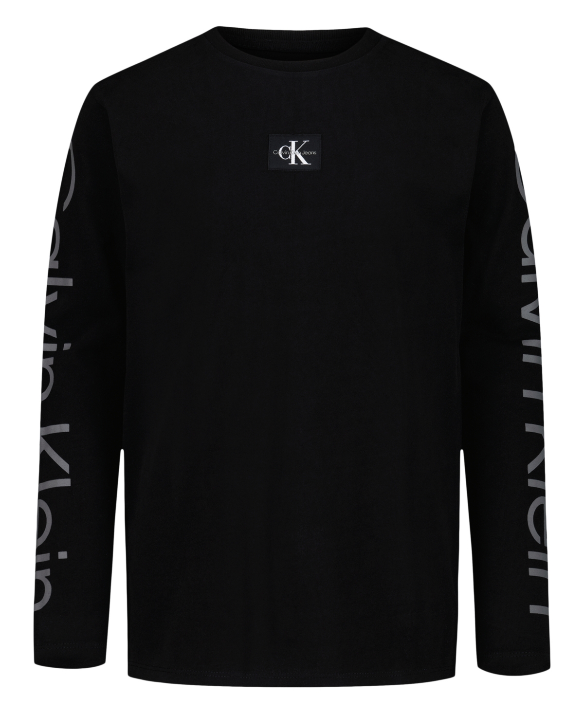 Calvin Klein Kids' Big Boys 8-20 Long Sleeve Print T-shirt In Black