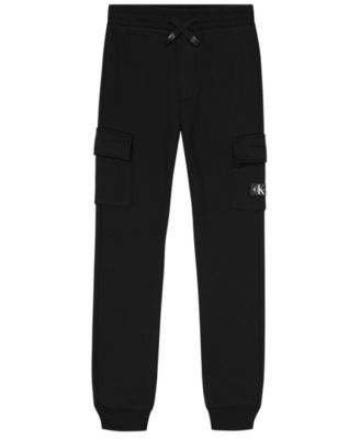 Boys' 8-20 Cargo Ribbed Waistband Fleece Joggers