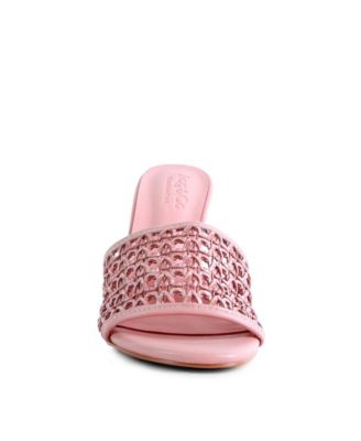 TEASE Womens Woven Stiletto Slide sandal