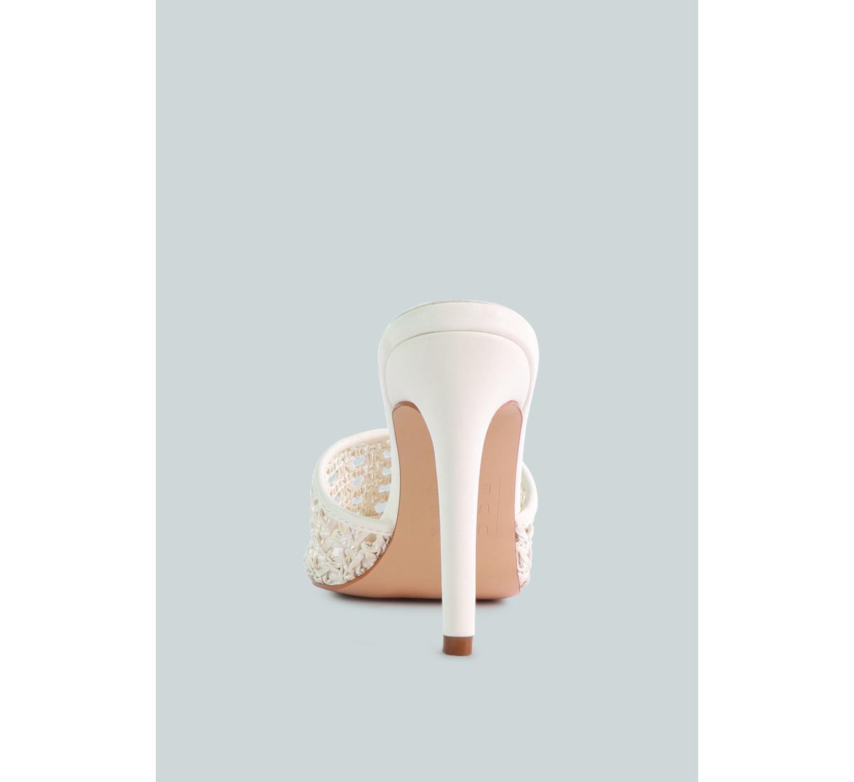 Tease Womens Woven Stiletto Slide sandal