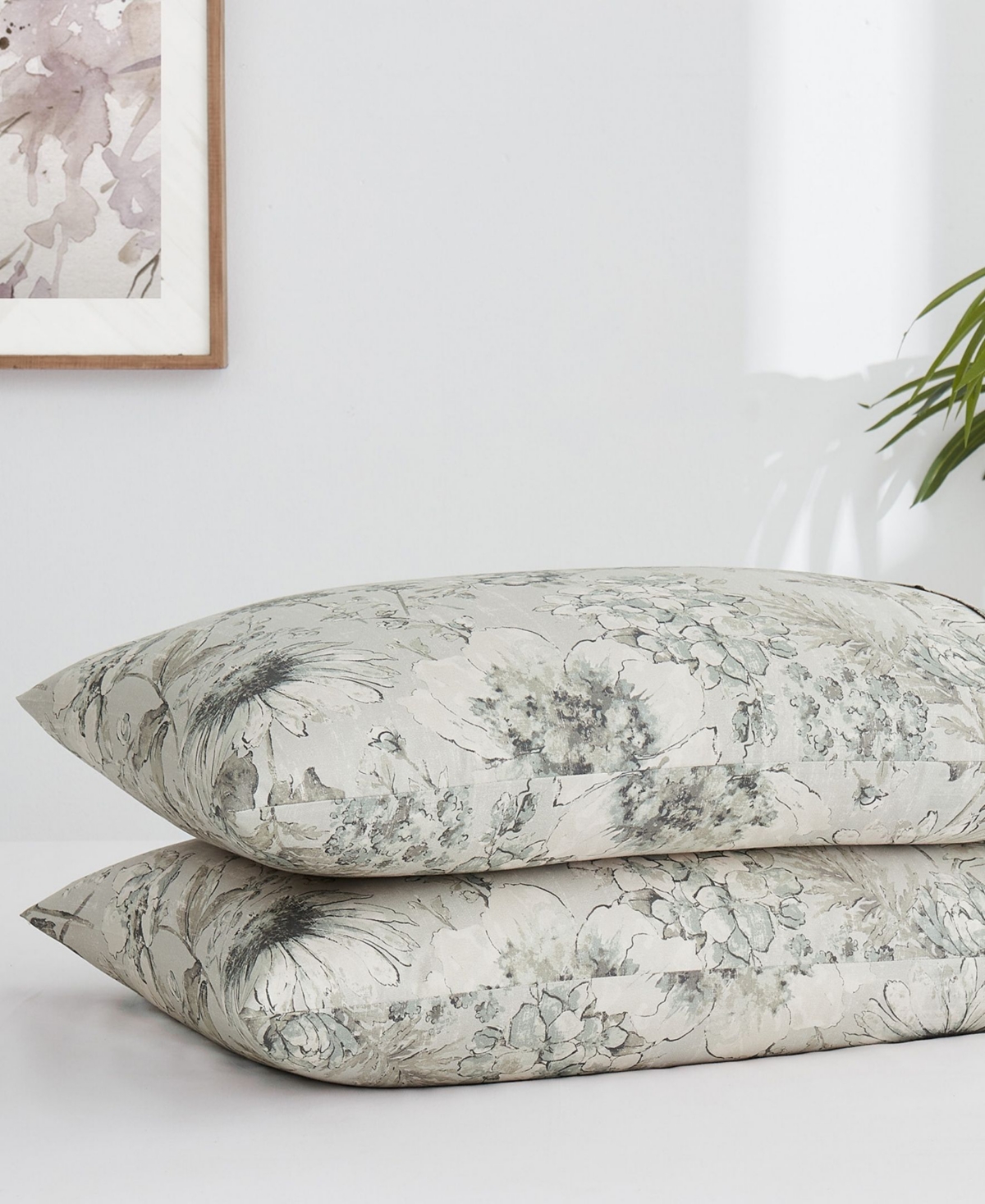 Southshore Fine Linens Skye Floral Extra Deep Pocket 300- Thread Count 4-pc. Sheet Set, Full In Neutral