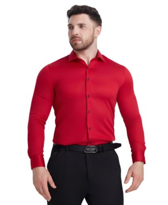 Solid Sateen Slim Fit Dress Shirt