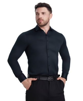 Solid Sateen Slim Fit Dress Shirt