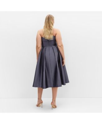 Plus Size Tiffany Strapless Midi Dress