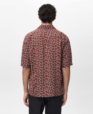 Men's Printed Fluid Regular-Fit Shirt