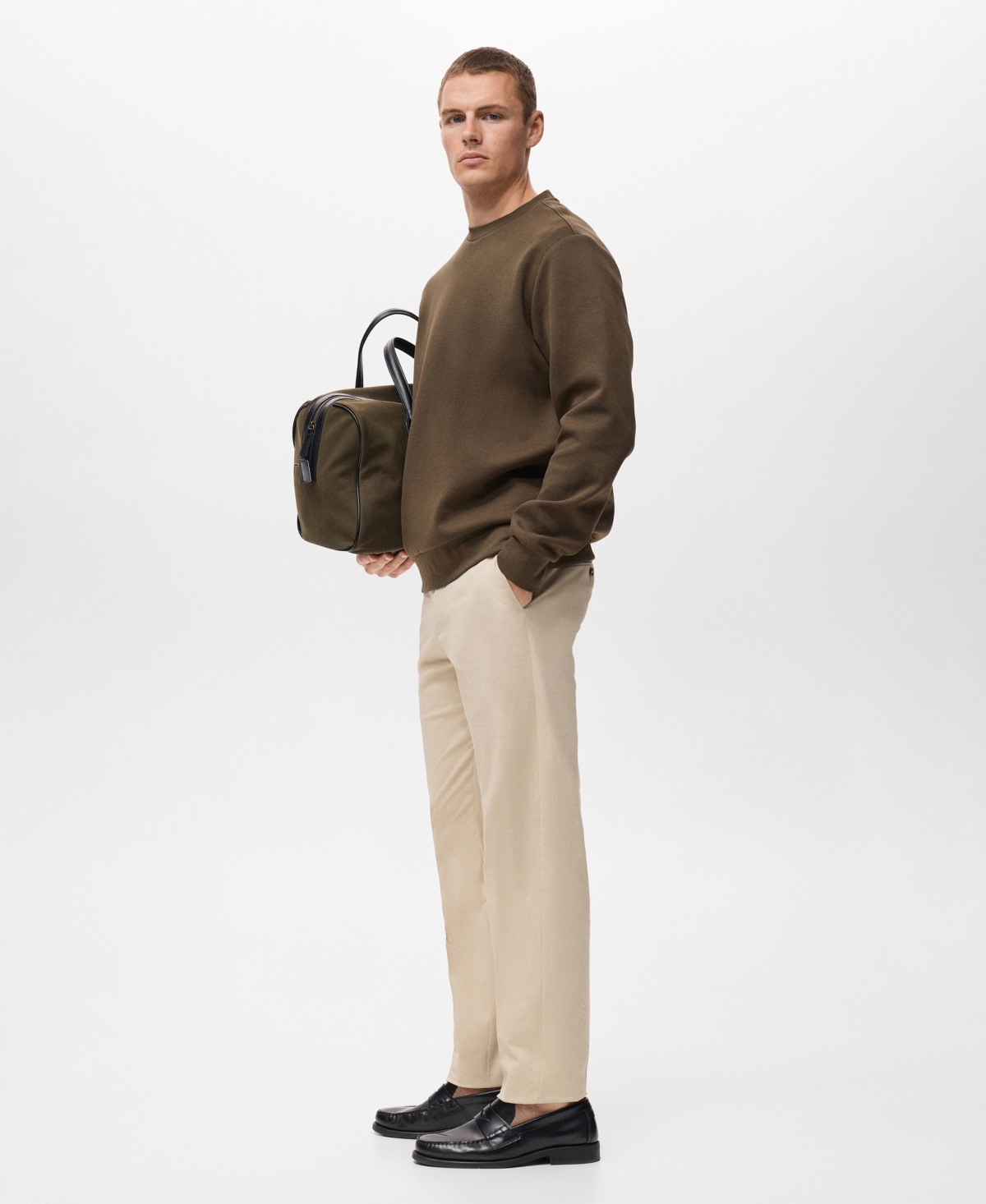 Mango Men's Regular-fit Cotton Sweatshirt In Brown