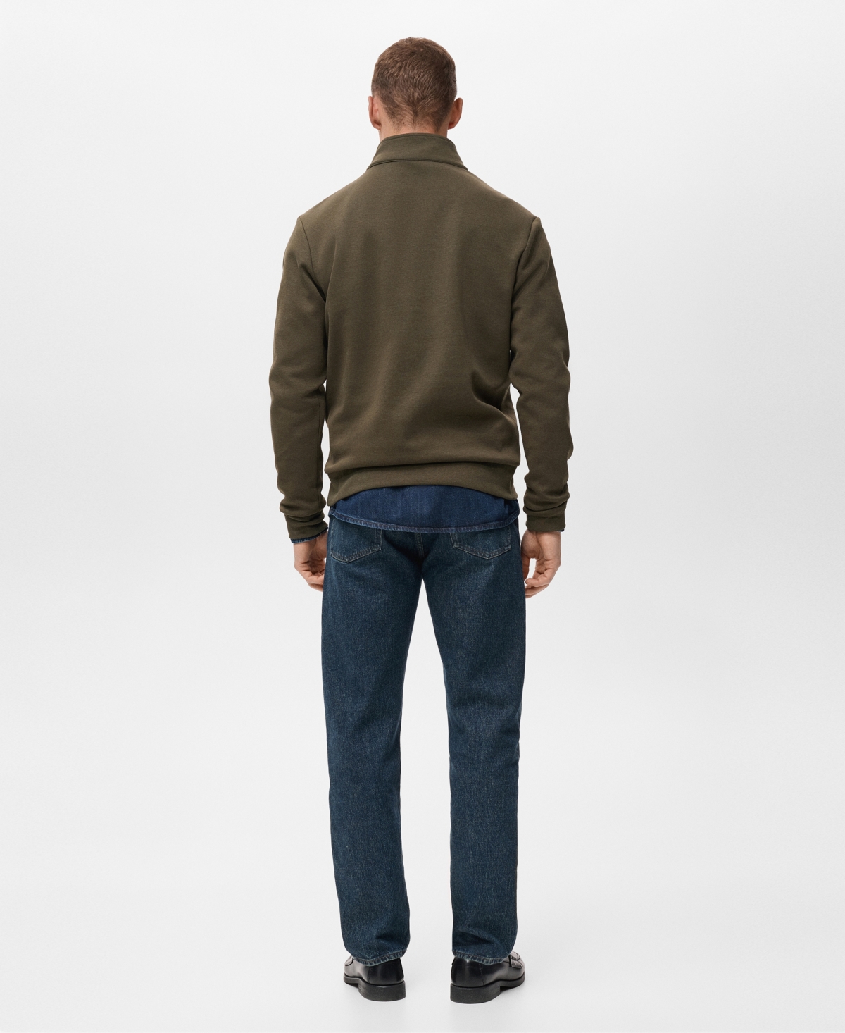 Mango Men's Regular-fit Cotton Sweatshirt In Green