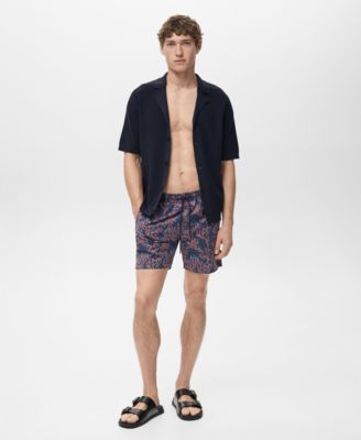 MANGO - Men's Coral Print Swimsuit