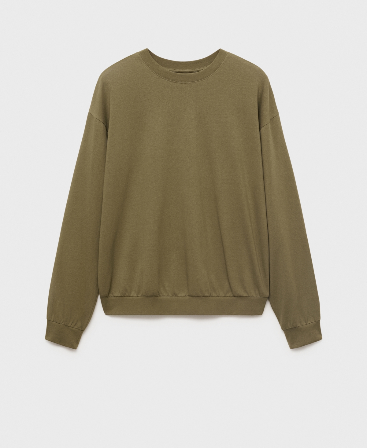 Mango Cotton Sweatshirt In Green
