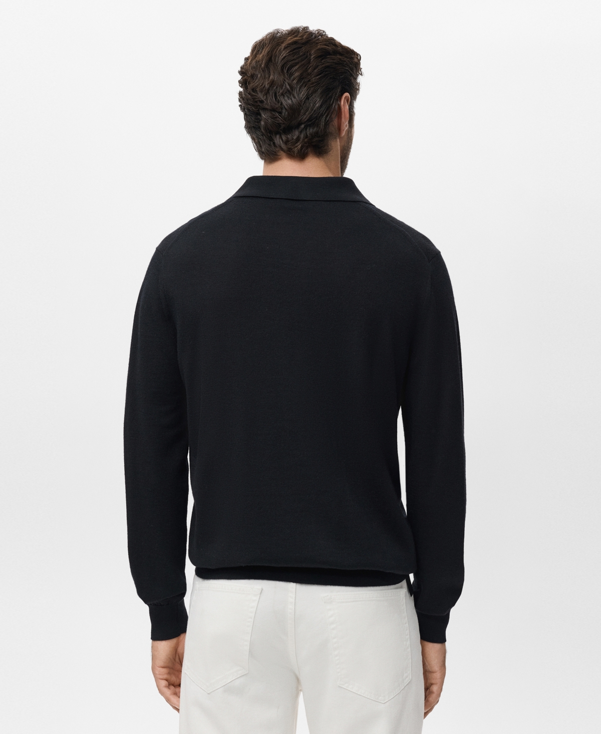 Mango Men's Wool Knitted Polo Sweater In Multi