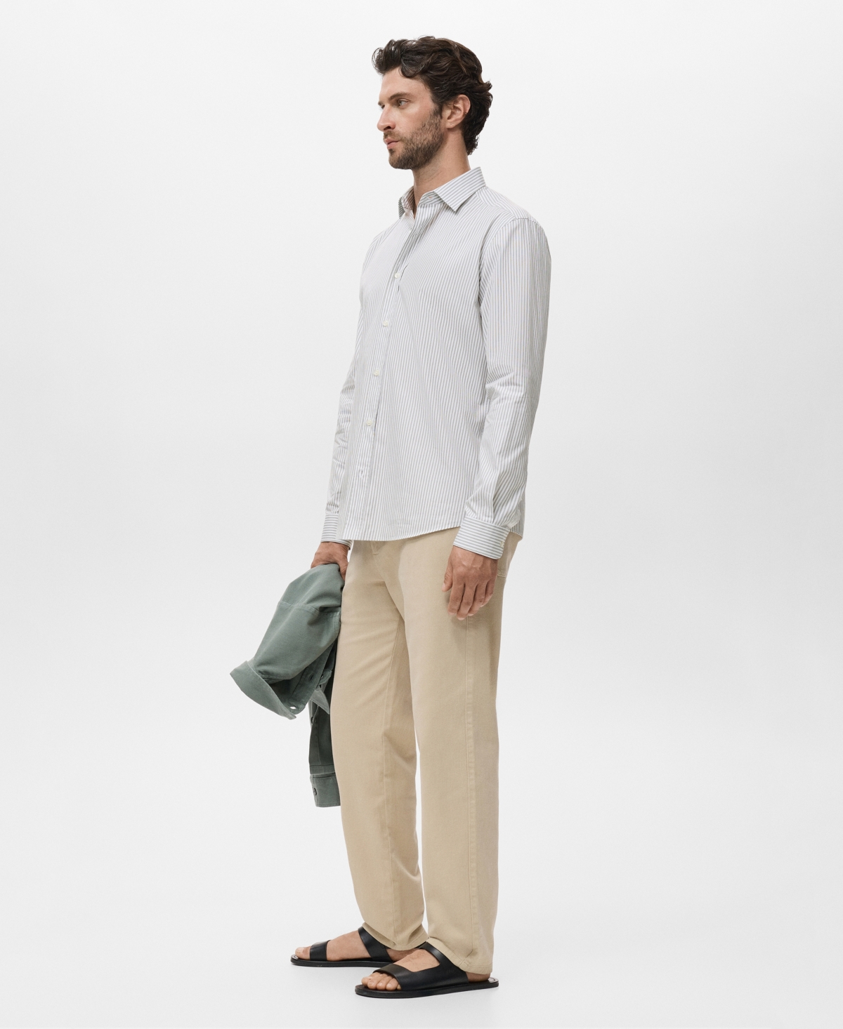 Mango Men's Regular Fit Striped Cotton Shirt In Multi