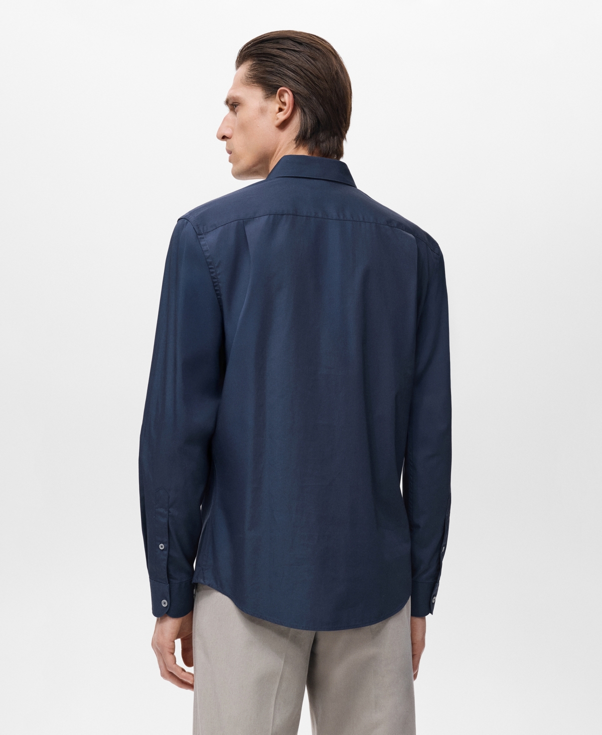 Mango Men's Regular-fit Cotton Shirt In Blue