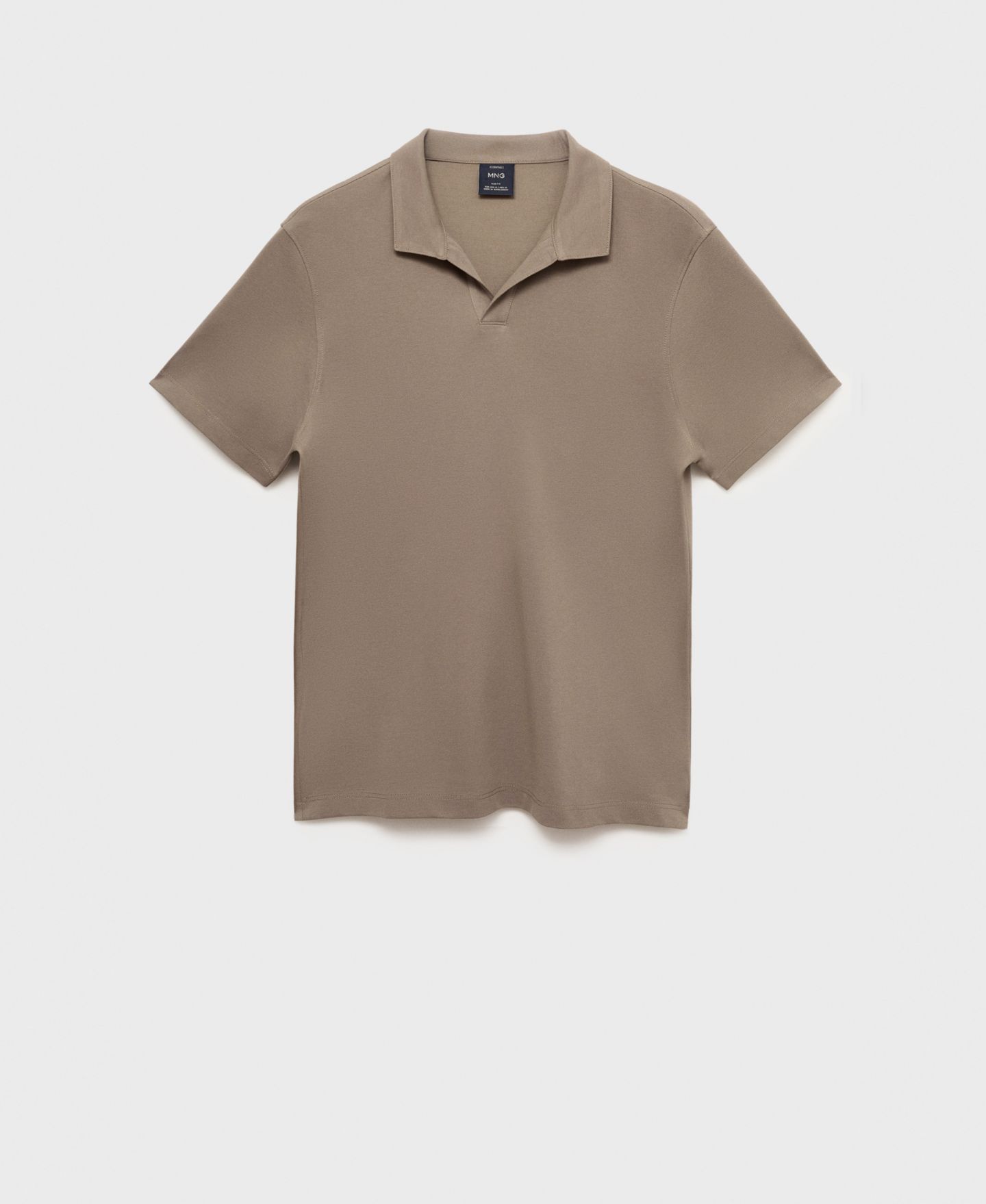 Мужское поло Mango Cotton Pique Polo, цвет: Коричневый — фото 2