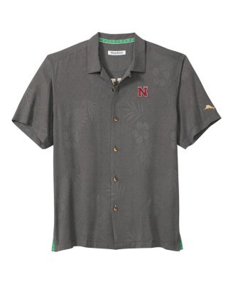 Men's Gray Nebraska Huskers Catch of the Day Camp IslandZone Button-Up Shirt