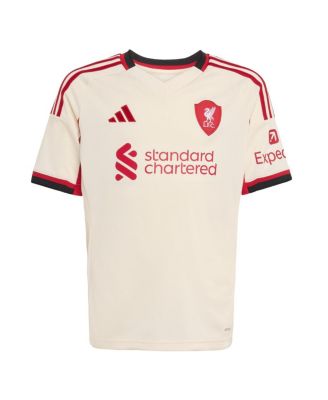 Big Boys and Girls White Liverpool 2025/26 Away Replica Jersey