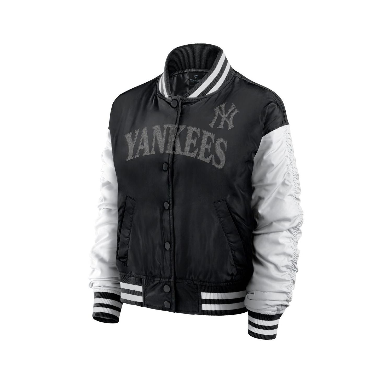 Women's Black New York Yankees Elements Wave Full-Snap Jacket