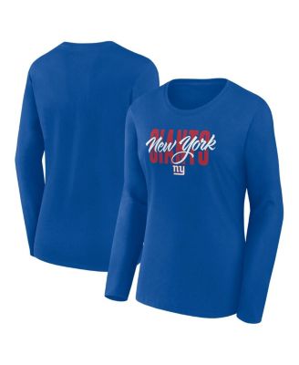 Logo Athletic - Women's Royal New York Giants Grip Long Sleeve T-Shirt
