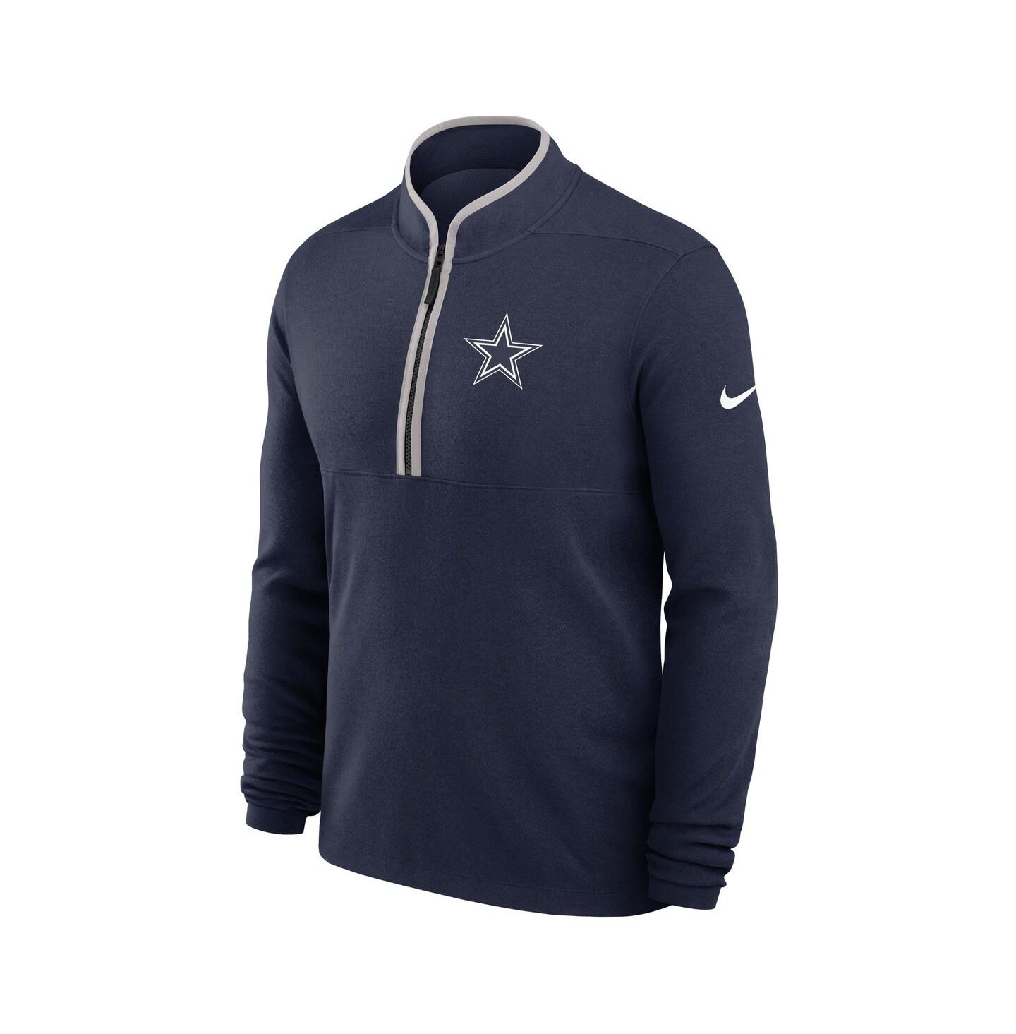 Мужской свитшот Nike Navy Dallas Cowboys Lightweight Victory Performance Half-Zip Pullover — фото 2