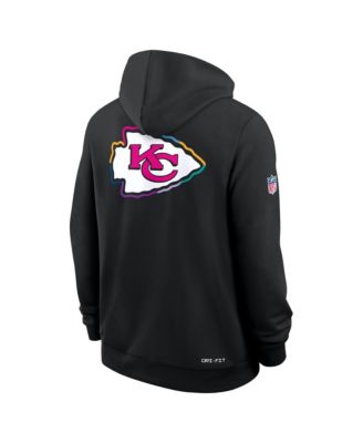 Men's Black Kansas City Chiefs Tall 2025 NFL Crucial Catch Sideline Standard Issue Dri-FIT Hoodie