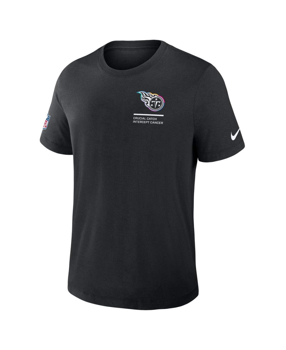 Nike Black Tennessee Titans 2025 Nfl Crucial Catch Tri-blend Dri-fit T-shirt In Black