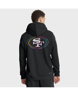 Men's Black San Francisco 49ers 2025 NFL Crucial Catch Sideline Standard Issue Dri-FIT Hoodie