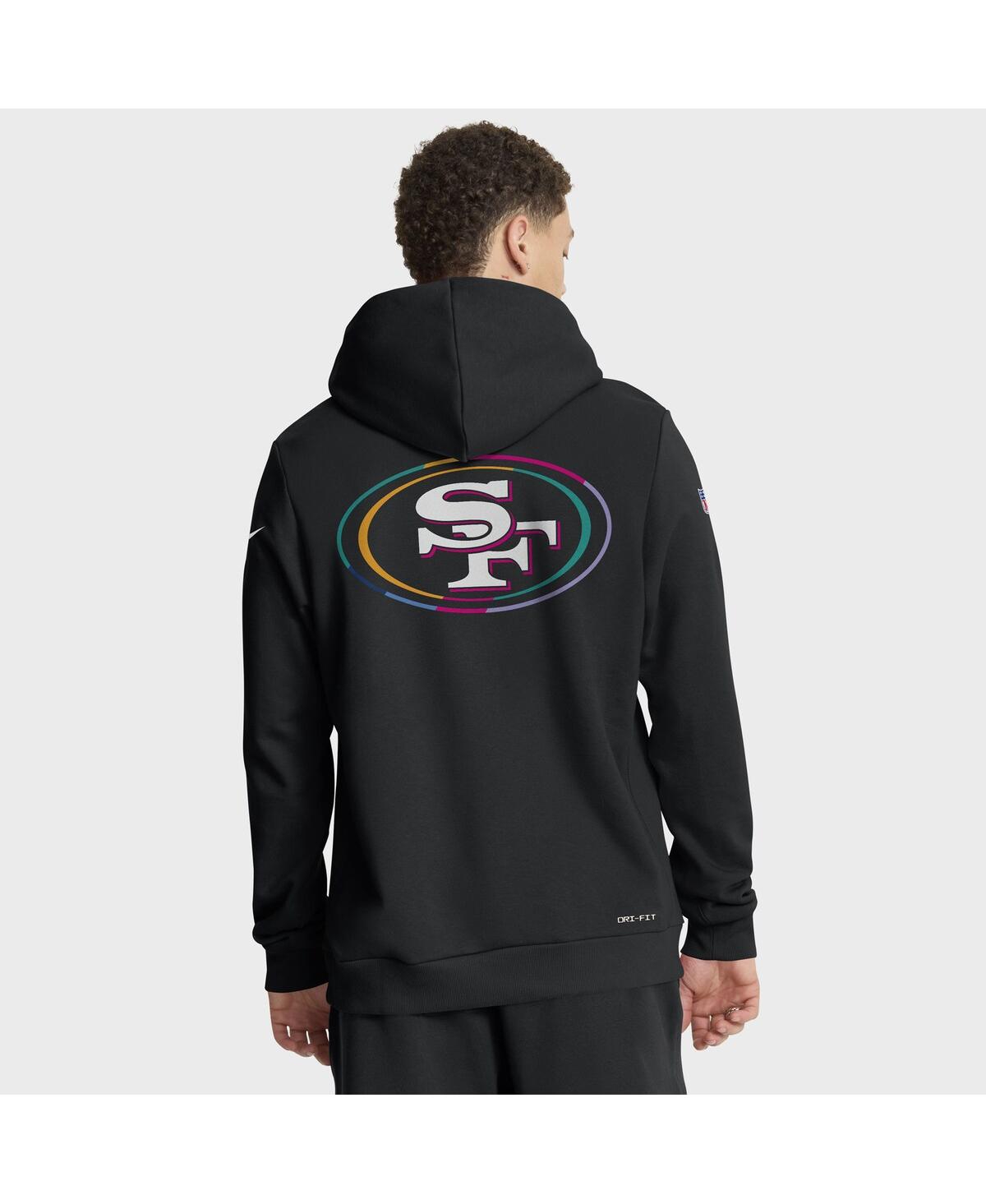 Nike San Francisco 49ers Crucial Catch Sideline  Men's Dri-fit Nfl Pullover Hoodie In Black