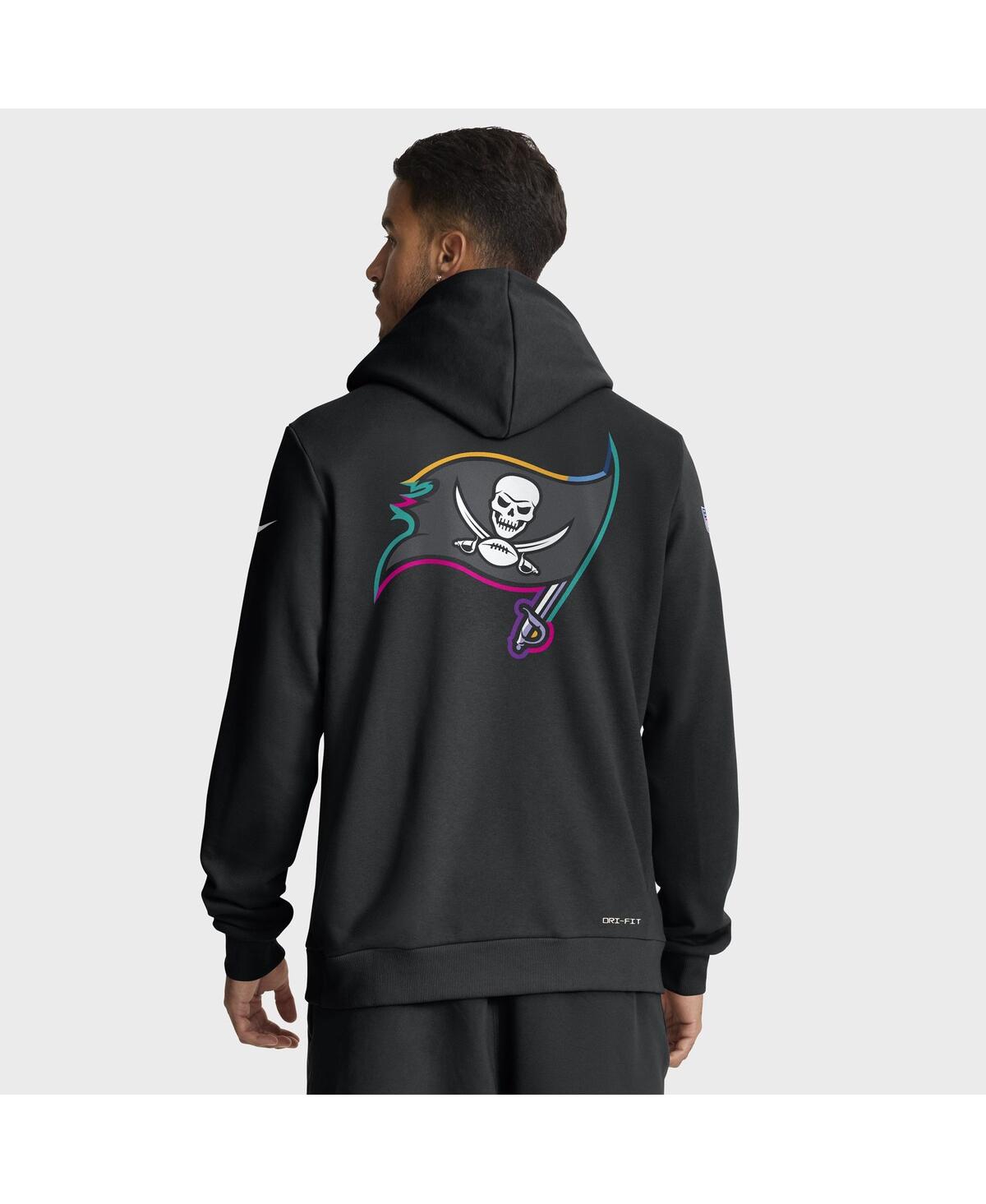 Nike Houston Texans Crucial Catch Sideline  Men's Dri-fit Nfl Pullover Hoodie In Black