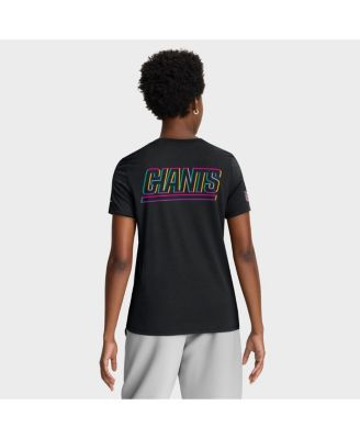 Women's Black New York Giants 2025 NFL Crucial Catch Tri-Blend Dri-FIT T-Shirt