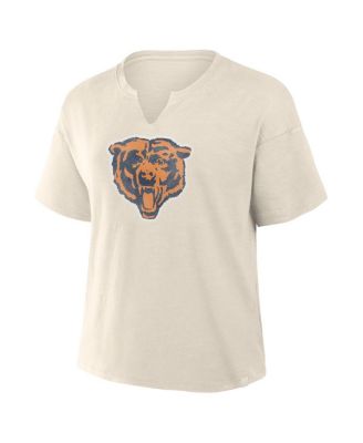 Women's Cream Chicago Bears Trick Play Slub Boxy T-Shirt