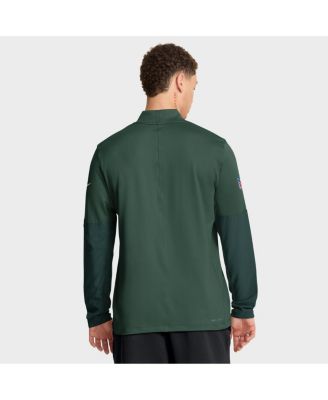 Men's Green Green Bay Packers Sideline Dri-FIT Half-Zip Pullover Sweatshirt