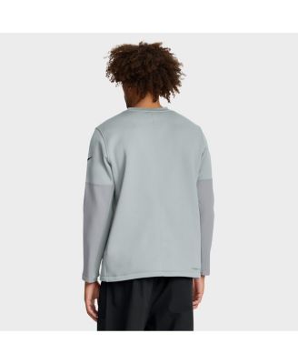 Men's Silver Las Vegas Raiders Sideline Scripted to Win Performance Long Sleeve T-Shirt