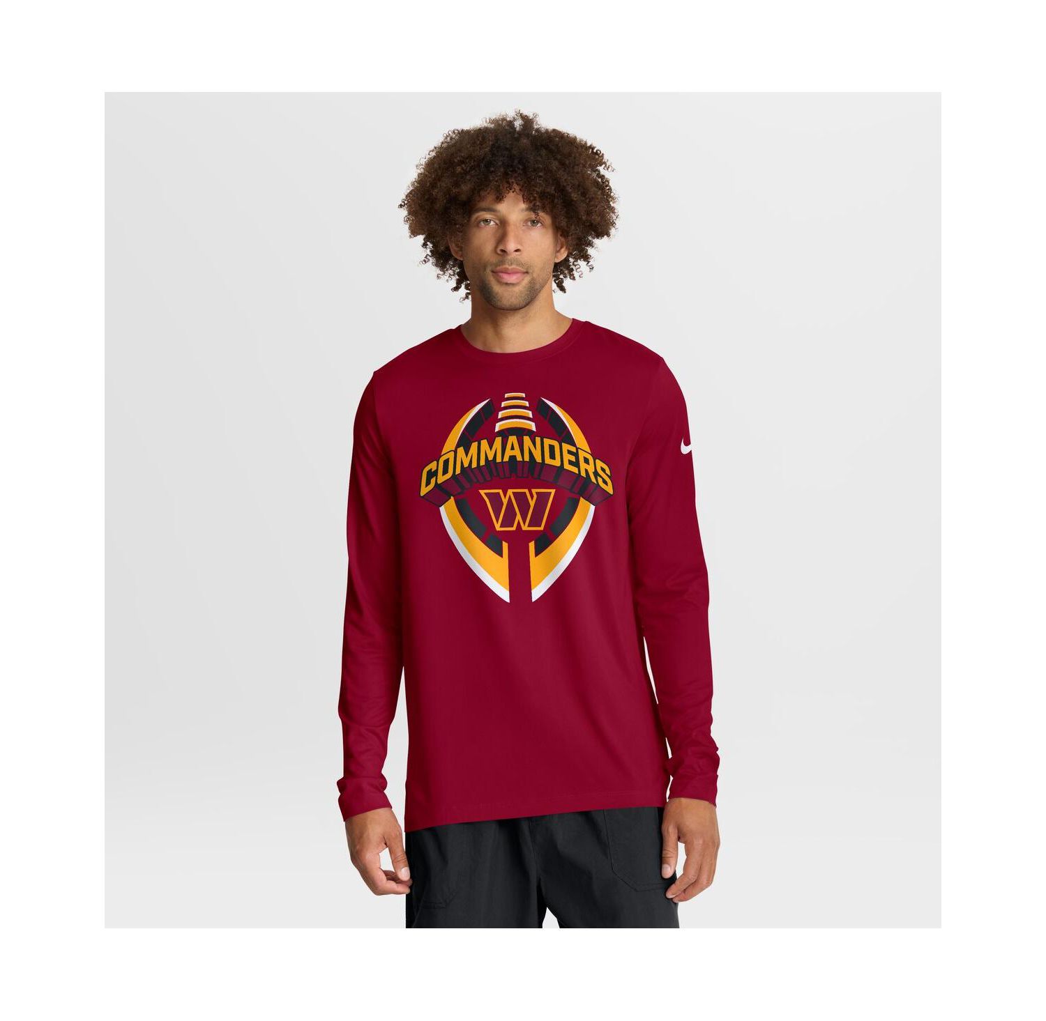 Men's Burgundy Washington Commanders Primetime Legend Icon Performance Long Sleeve T-Shirt