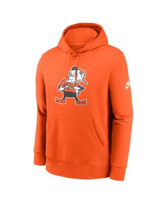 Men's Orange Cleveland Browns Club Fleece Pullover Hoodie