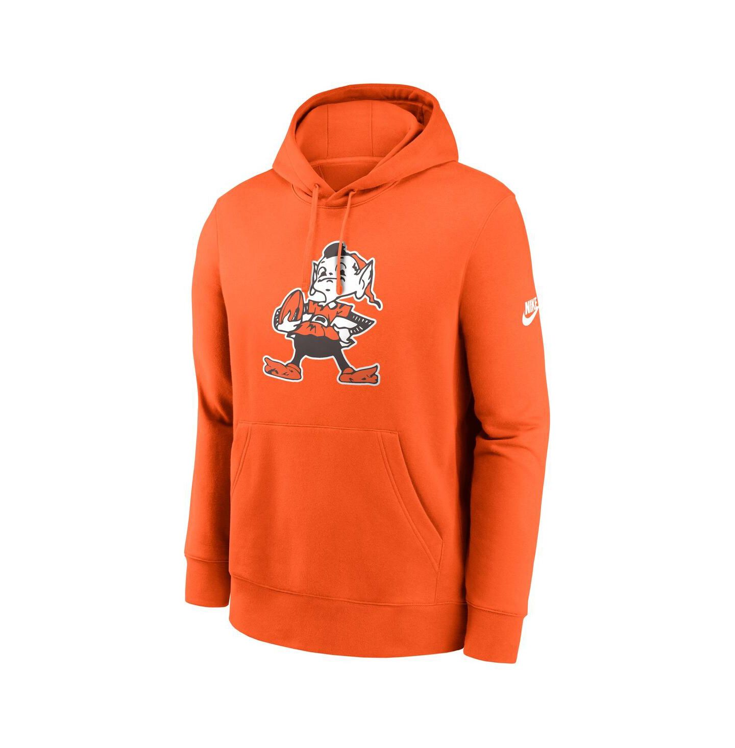 Мужская флисовая худи Nike Cleveland Browns Club, Orange — фото 2