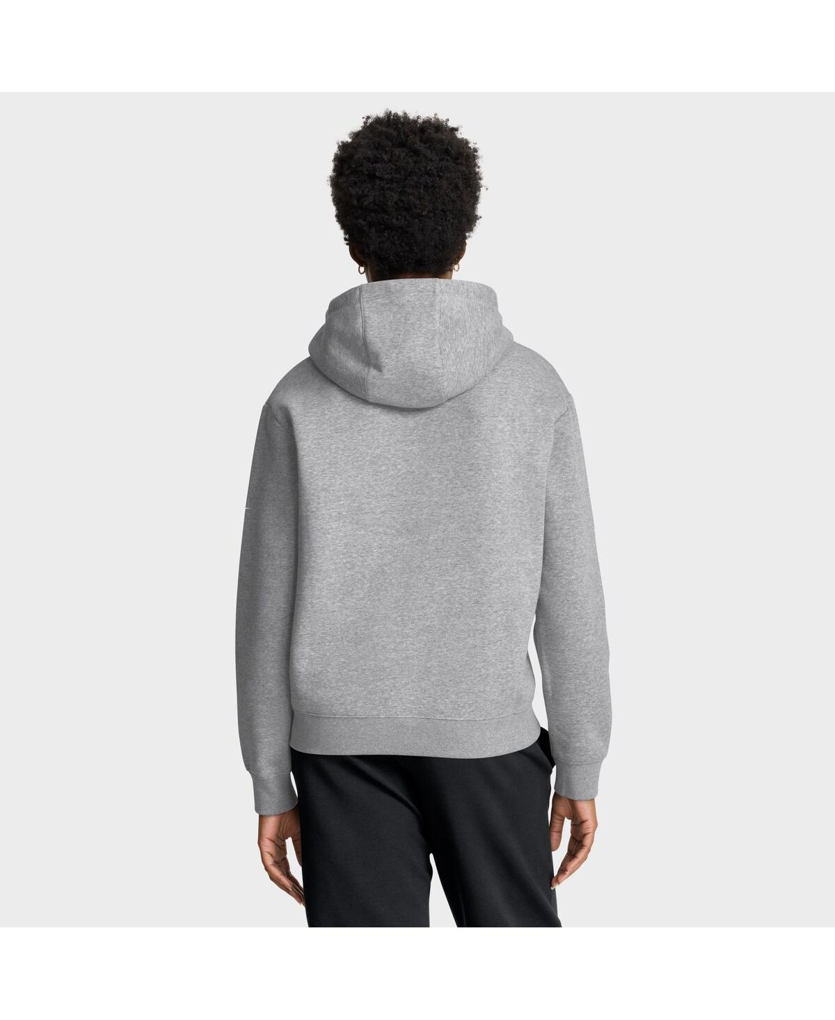 Nike Women's Heather Gray New York Giants Club Fleece Pullover Hoodie In Gray